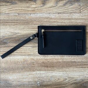 Portland Leather Goods Adriana Pouch Wristlet in Black